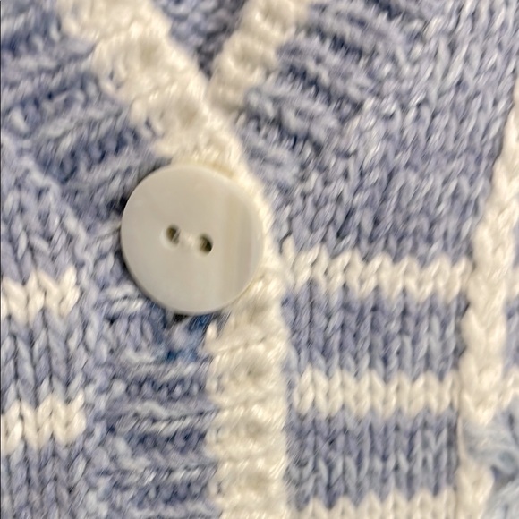 Christopher & Banks Blue and White Floral Embroidery Vest - Picture 8 of 9